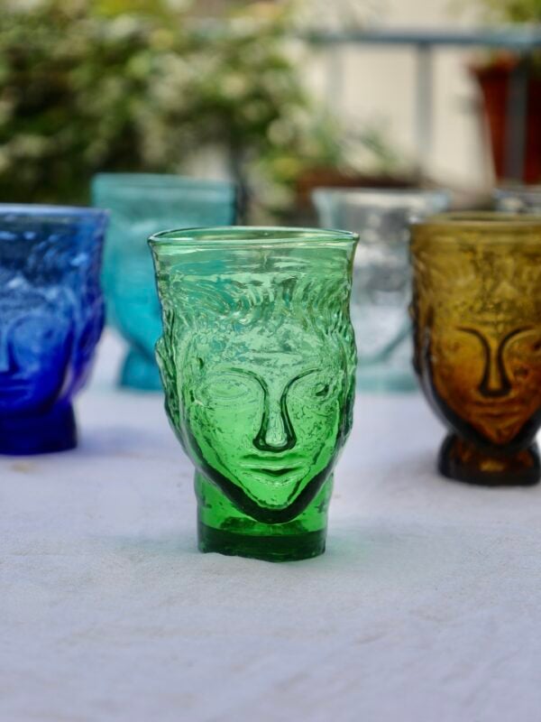 la-soufflerie-verre-tete-green-face-shaped-drinking-glass-mouth-blown-recycled-glass