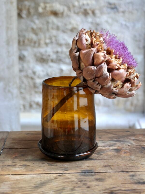 vase-boudin-bas-dark-brown-recycled-glass