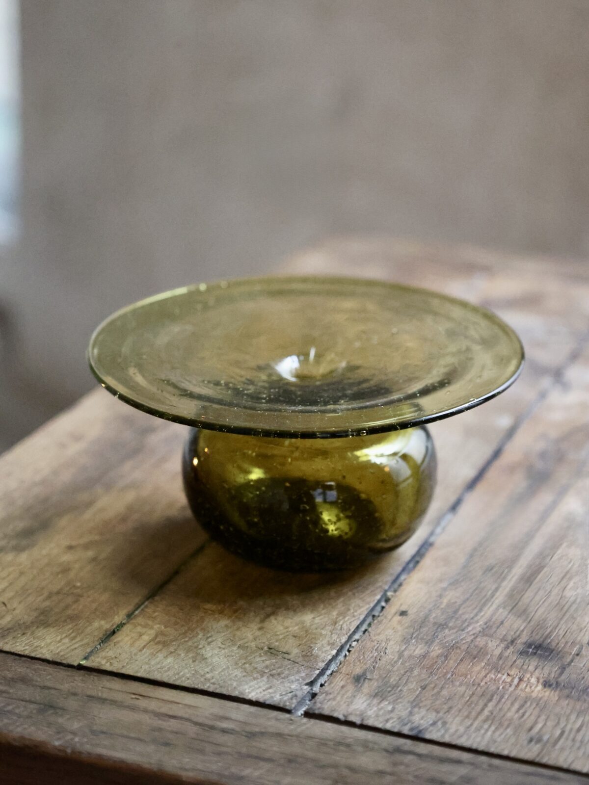 Handmade bud vase using recycled glass