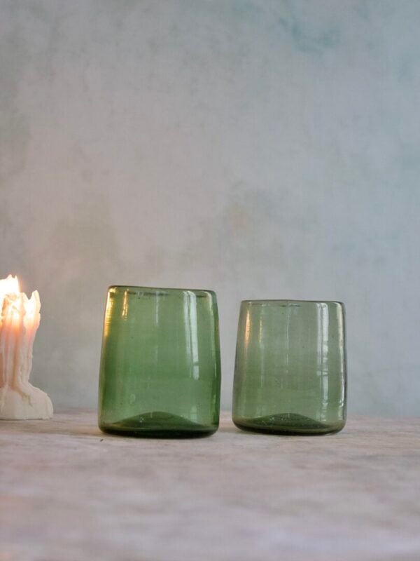 la-soufflerie-rodi-glass-small-vert-fume-mouth-blown-recycled-glass