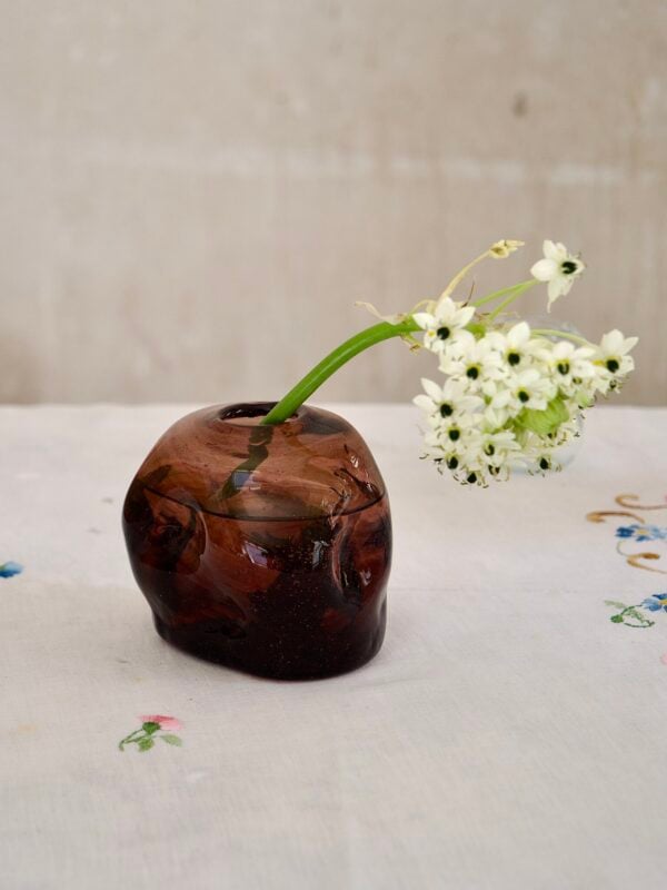 la-soufflerie-rock-vase-framboise-mouth-blown-recycled-glass