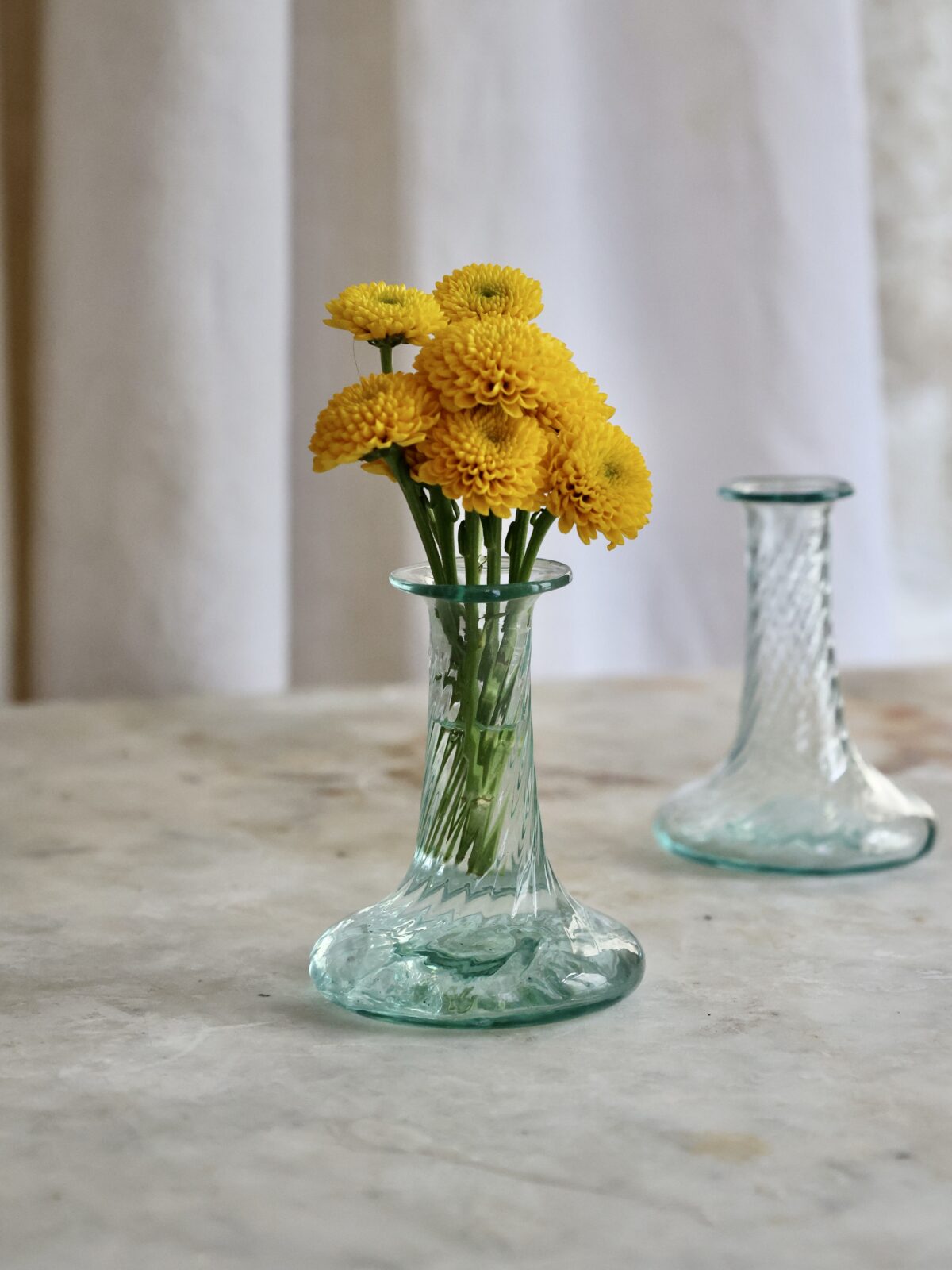 lustre-populaire-porte-bougies-bouche-soufflée-verre-recyclé