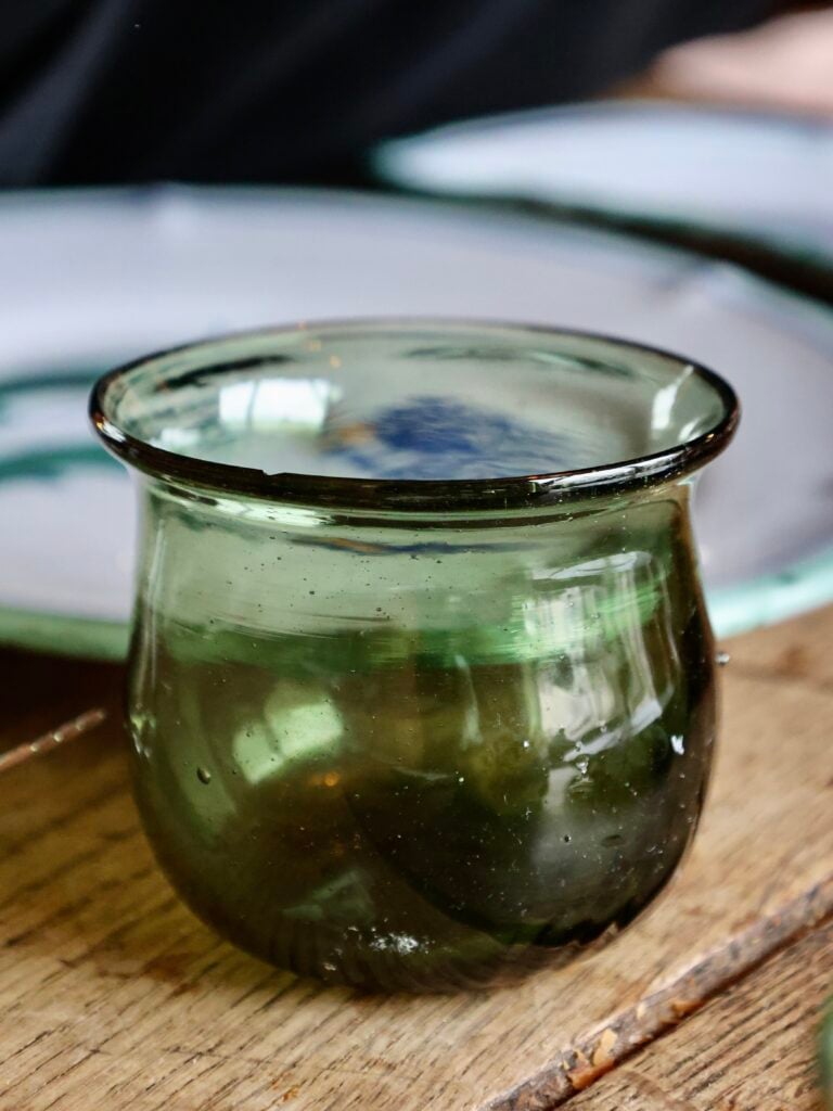pocula-large-vert-fumé-drinkware-tumbler-water-glass-mouth-blown-recycled-glass