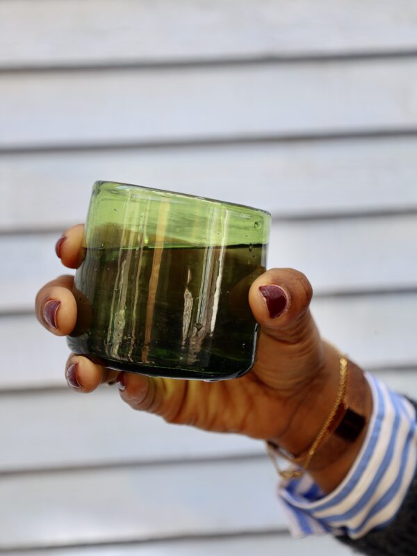la-soufflerie-verre-palais-vert-olive-drinkware-tumbler-water-glass-mouth-blown-recycled-glass