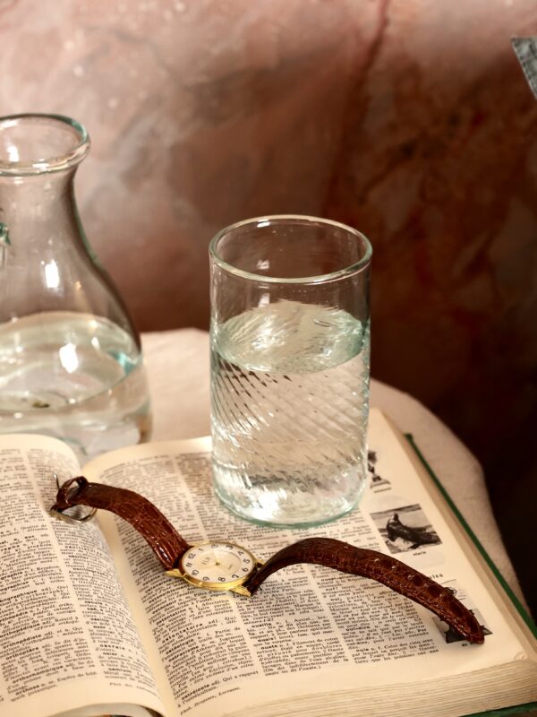 Handmade tumbler using recycled glass