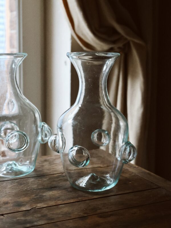 Recycled glass carafe