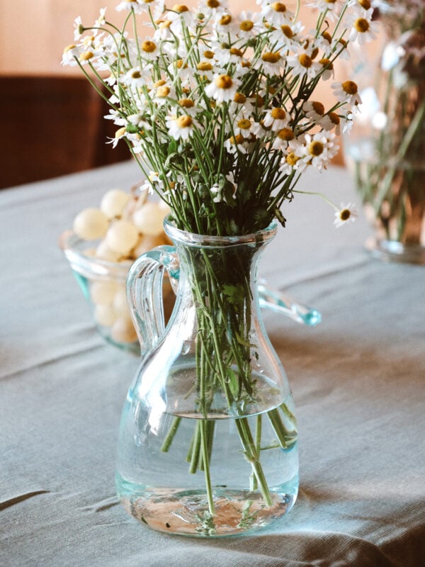 Handmade glass carafe