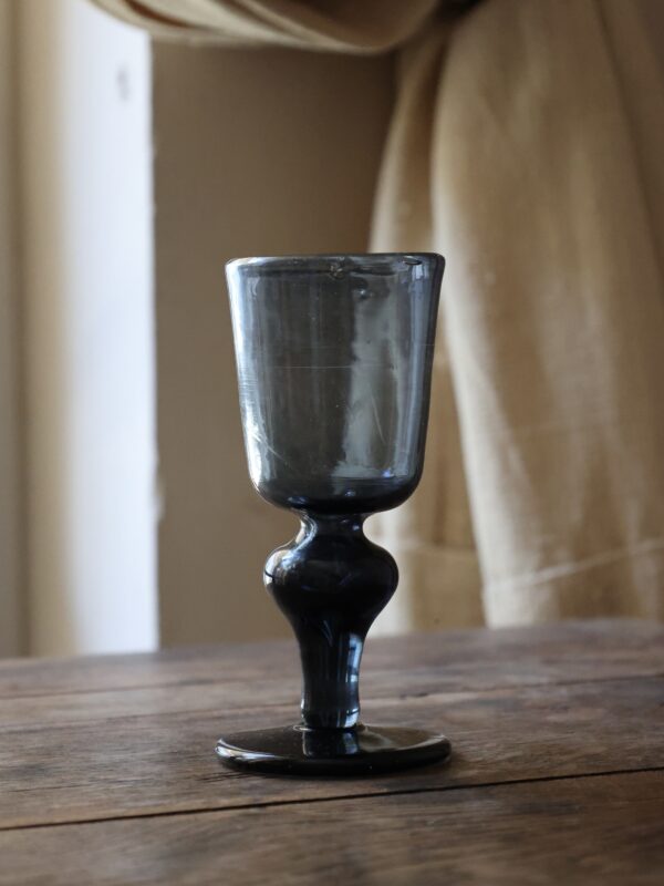 White Wine Glass Smoky Blue